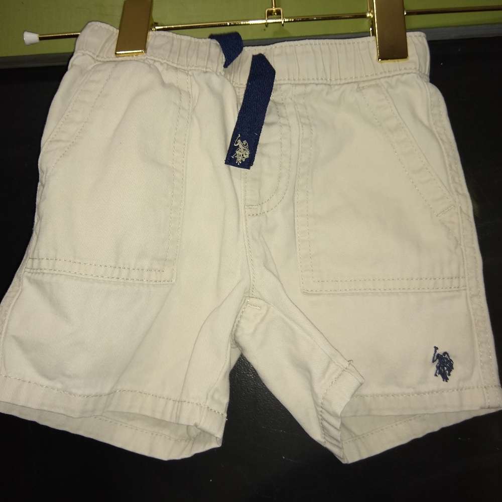 Ralph Lauren Ivory Baby Shorts with Blue Details